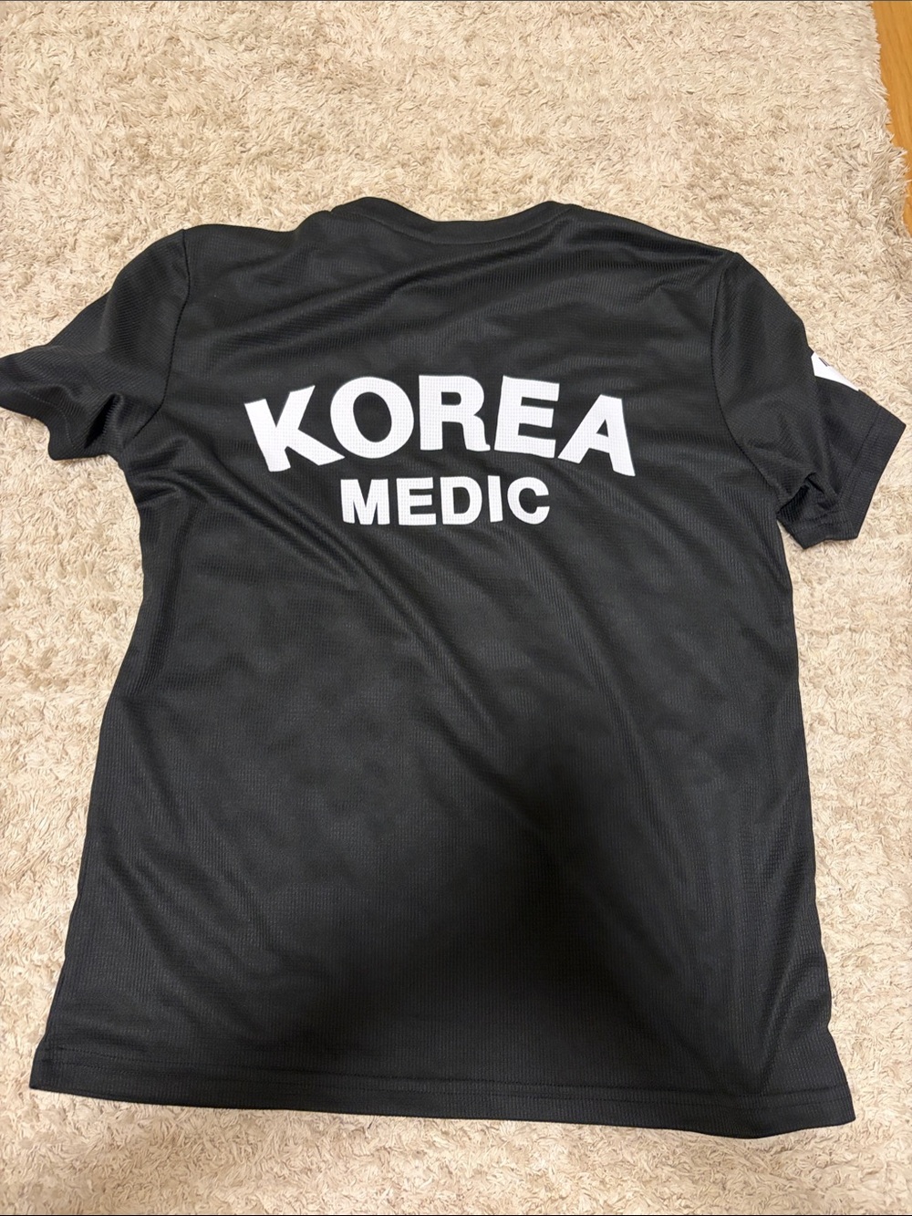 KOREA MEDIC Black Athletic Tee